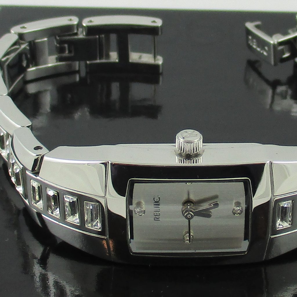 Relic Stainless Steel Crystal Bracelet Watch